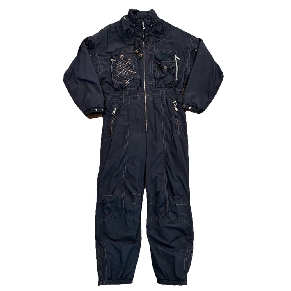 Bogner Black Snow Suit Ski Luxury Men's 40 M Embroider Logo B Zip Pulls USA Made